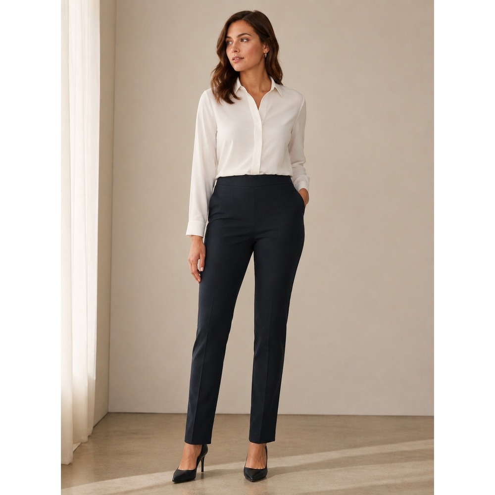 MM LaFleur Foster Pants Navy‎ Blue High Rise Tailored Trouser- Size 4